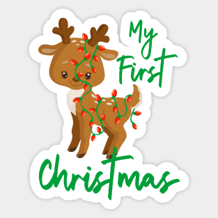 My First Christmas - Reindeer Sticker